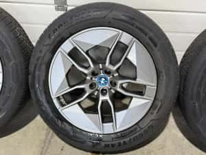 jante bmw ix 20 inch originale, senzori originali , anvelope iarna goodyear — miniatura 3