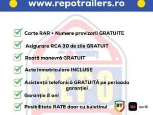 Remorca 750 kg auto Fabricat in Romania RAR ,cadou — miniatura 6