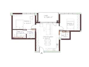 Apartament cu 3 camere bloc nou de vanzare in Centru — miniatura 3