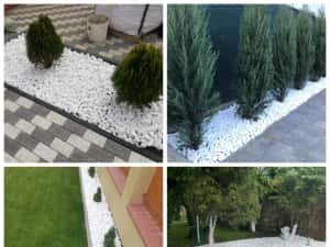 Piatra alba thasos pietricele rotunjita amenajari gradina -depozit — miniatura 4
