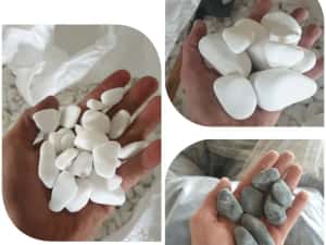 Piatra alba thasos pietricele rotunjita amenajari gradina -depozit — miniatura 7