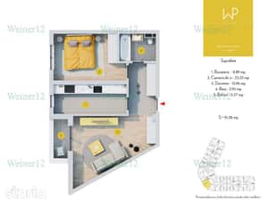 Apartament 2 camere FINALIZAT Mutare imediata Militari ResidenceWeiner — miniatura 4