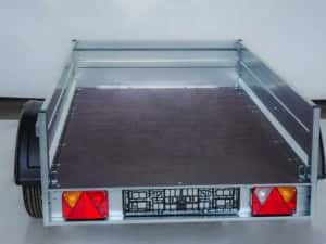 Remorca 750 kg auto mono-ax REPO, noua, garantie, carte RAR — miniatura 4