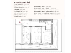 Apartament 2 camere, 82.62 mp, ansamblu 0% Comision Achizitie, Calea S — miniatura 3