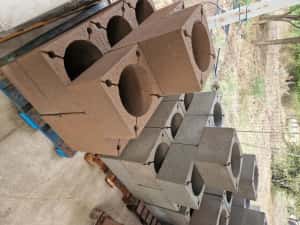 Vibropresă linie completă elemente beton.: pavaj,boltari zidărie, coșuri centrală, fundație. — miniatura 4