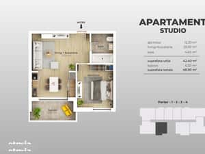 Studio spatios 49mp , metrou Aparatorii Patriei — miniatura 2