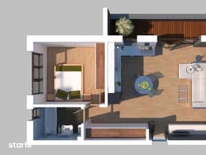 Investiție sigură: 2 camere parter Magnolia, 52 mp + parcare — miniatura 6