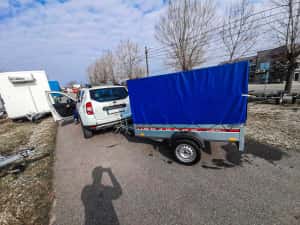 Remorca 750 kg Repo ,Mono Ax,cu Prelata,Noua — miniatura 5