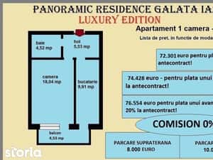 Apartament 1 camera de vanzare in Iasi, Galata, 42,53 mp, bloc nou — miniatura 4