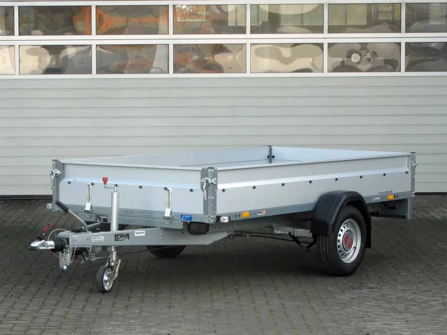 Remorca STEMA, CU SISTEM FRANARE 750-1350 Kg/300*150 CM ! GRATUIT: roata sustinere, CIV RAR si Numar Provizoriu — fotografie 1 din 9