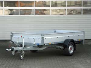 Remorca STEMA, CU SISTEM FRANARE 750-1350 Kg/300*150 CM ! GRATUIT: roata sustinere, CIV RAR si Numar Provizoriu — miniatura 4