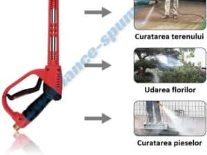 Set pistol presiune aparat spalat si lanci apa + set 5 duze — miniatura 10