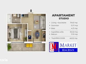 Apartament 2 camere (tip studio) - Metrou Berceni - Finalizat ! — miniatura 6