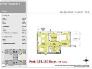 APARTAMENT 2 CAMERE DECOMANDAT CU TERASA — miniatura 4