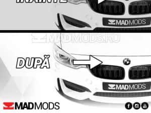 Set Stickere Embleme Negru cu Gri BMW Seria 1 2 3 4 5 6 7 8 X i M — miniatura 4