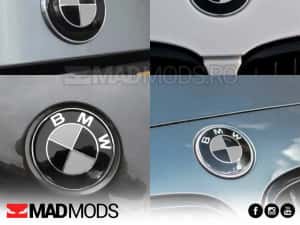 Set Stickere Embleme Negru cu Gri BMW Seria 1 2 3 4 5 6 7 8 X i M — miniatura 7