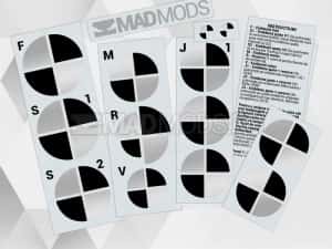 Set Stickere Embleme Negru cu Gri BMW Seria 1 2 3 4 5 6 7 8 X i M — miniatura 10