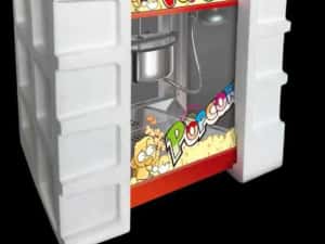 Aparat electric pentru popcorn, 1.44 kW, roșu-argintiu, capac negru — miniatura 4