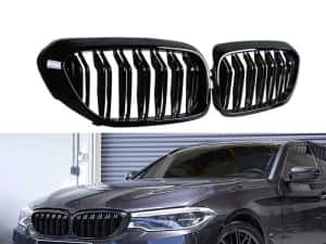Set 2 grile negre BMW Seria 5 G30 G31 2016 - 2020 negru lucios — miniatura 2