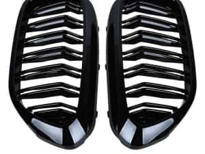 Set 2 grile negre BMW Seria 5 G30 G31 2016 - 2020 negru lucios — miniatura 3