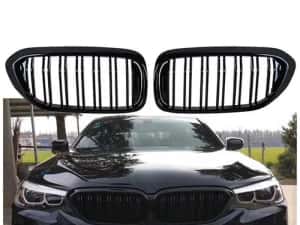 Set 2 grile negre BMW Seria 5 G30 G31 2016 - 2020 negru lucios — miniatura 6