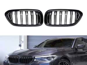 Set 2 grile negre BMW Seria 5 G30 G31 2016 - 2020 negru lucios — miniatura 7