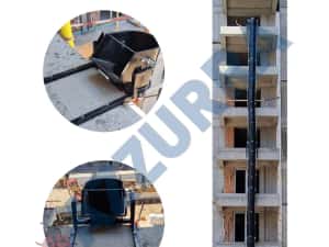 tubulatura moloz, JGHEAB moloz, tobogan evacuare moloz PVC RANFORSAT — miniatura 3