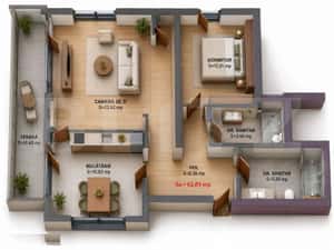 Apartament 3 camere, 64.38 mp, Comision 0, zona Iris — miniatura 1
