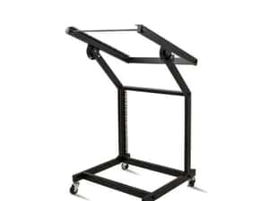 Stativ rack mixer audio consola DJ ajustabil pe roti — miniatura 3