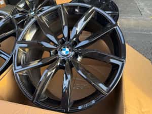 Jante aliaj full black BMW M X3 G01 X4 G02 - 5x112 R20 in 2 latimi — miniatura 2