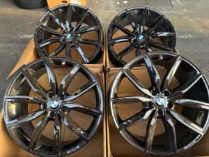 Jante aliaj full black BMW M X3 G01 X4 G02 - 5x112 R20 in 2 latimi — miniatura 9