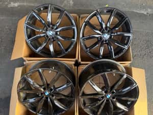 Jante aliaj full black BMW M X3 G01 X4 G02 - 5x112 R20 in 2 latimi — miniatura 10