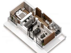 Apartament 2 camere, 75.08 mp, ansamblu 0% Comision Achizitie, Calea S — miniatura 2