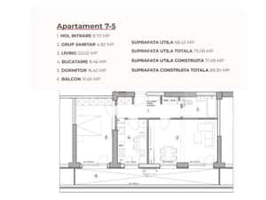Apartament 2 camere, 75.08 mp, ansamblu 0% Comision Achizitie, Calea S — miniatura 4