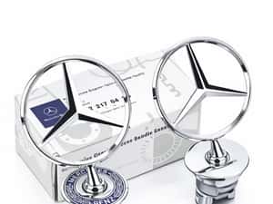 Emblemă capotă stemă stea Mercedes Benz W204 W205 W212 W213 W211 W222 — miniatura 9