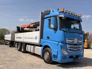 Mercedes Benz Actros 2552 + palfinger + remorca -CAMION CU MACARA — miniatura 3