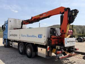 Mercedes Benz Actros 2552 + palfinger + remorca -CAMION CU MACARA — miniatura 4