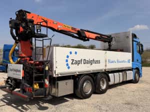 Mercedes Benz Actros 2552 + palfinger + remorca -CAMION CU MACARA — miniatura 5