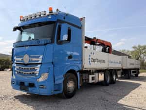 Mercedes Benz Actros 2552 + palfinger + remorca -CAMION CU MACARA — miniatura 10