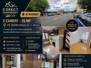 Garsoniera de inchiriet, 2 camere brasov — miniatura 3