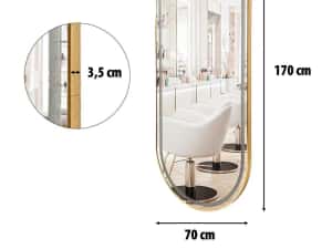 oglinda salon coafor 170x70cm post de lucru — miniatura 3