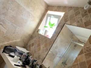 Travertin/piatra naturala interior/exterior/Travertin Gea 10x10x1 cm — miniatura 6
