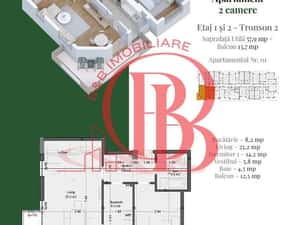 2 Camere Living 25mp+Dormitor 14mp Theodor Pallady — miniatura 4