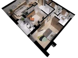 Apartament cu 3 camere, cu CF, zona Vivo, West peak residence — miniatura 5