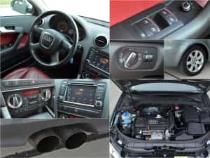 Audi A3 Facelift 1.4 TFSI Benzina 122cp Fabr. 2011 Interior Piele Rosu Xenon Navy Clima 208.000km — miniatura 9
