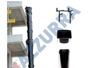 Tobogan evacuare moloz PVC RANFORSAT negru, Jgheab moloz — miniatura 8