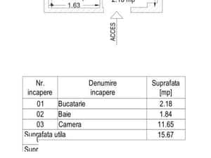 Garsoniera compacta si practica, 15,67 mp, zona UMT – ideala pentru — miniatura 1