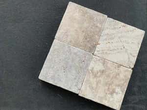 Travertin/Placi Travertin/Pavaj Travertin Cream Silver 15,2x15,2x3 cm — miniatura 3