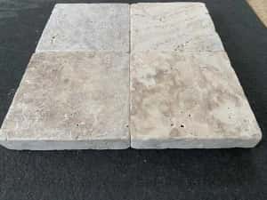 Travertin/Placi Travertin/Pavaj Travertin Cream Silver 15,2x15,2x3 cm — miniatura 5