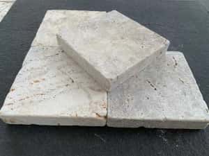 Travertin/Placi Travertin/Pavaj Travertin Cream Silver 15,2x15,2x3 cm — miniatura 6